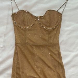 White Fox Rhinestone Dress